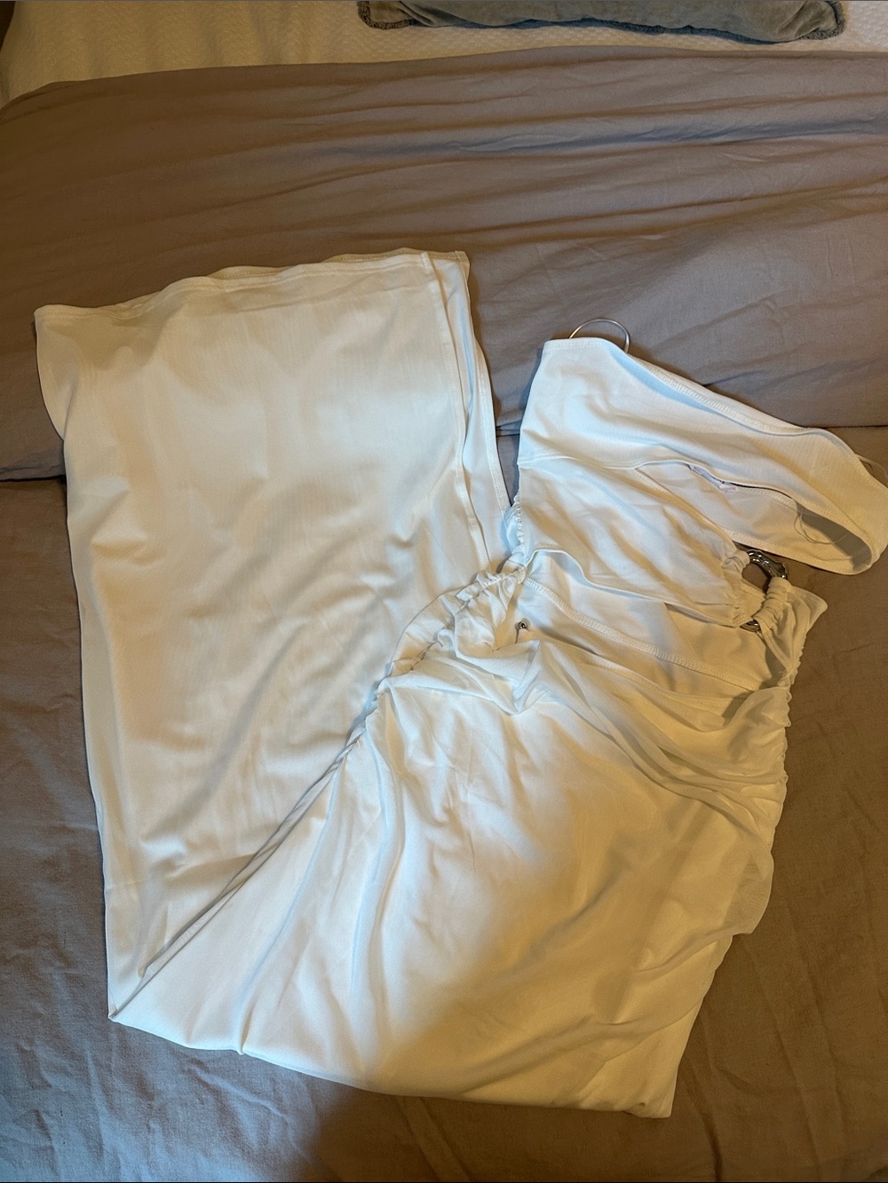 Peppermayo White Maxi dress with cut out Detail